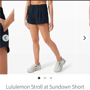 Lululemon Stroll at Sundown short 3” - True Navy - Size 2